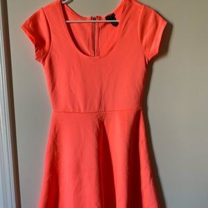Coral Skater Dress